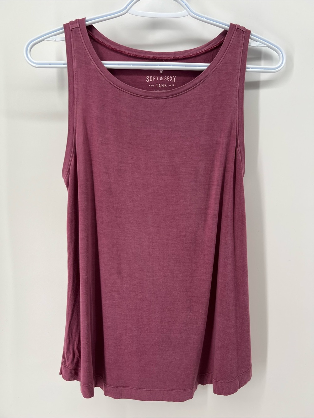 American Eagle Soft & Sexy Women's Small Oversized Mauve Scoop Neck Flowy Tank